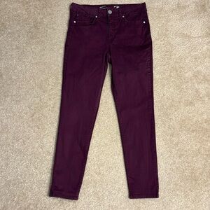Seven7 High Rise Booty-Shaper Skinny Jeans in Italian Plum EUC Size 10